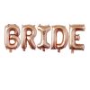 5Pcs 16Inch Rose Gold Bride Letter Foil Balloons Wedding Decoration Baby Shower Valentines Day Party Bride Love Gift Supplies