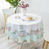 Watercolor Easter Bunny Round Tablecloth Non Iron Stain Resistant Table Cover Diameter 60 inch