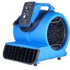 VEVOR Floor Blower, 1/2 HP, 2600 CFM Air Mover for Drying and Cooling, Portable Carpet Dryer Fan with 4 Blowing Angles and Time Function, for Janitori