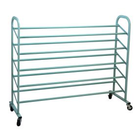 Oceanstar 5-Tier Metal Shoe Rack, Turquoise