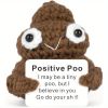 Poo Cute Crochet Potato Toy with Inspirational Quote Card, Ideal Novelty Gag Gift for Friends, Birthdays, Home Decor, Teachers, & Fall Celebrations. U