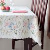 Turkish Floral Coloring Square Easter Tablecloth Non Iron Stain Resistant Table Cover 60x60 inch