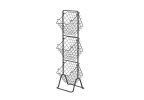 Oceanstar 3-Tier Metal Wire Storage Basket Stand with Removable Baskets – Black