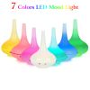 200ml Cool Mist Humidifier Ultrasonic Aroma Essential Oil Diffuser w/7 Color LED Lights Waterless Auto Off for Office Home Room Study Yoga Spa