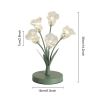 Crystal Bell Orchid Table Lamp, Bedside lamp, Gifts for girls chrildren, Flower nursery night light