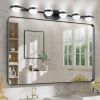 Vanity Lights With 6 LED Bulbs For Bathroom Lighting(Black)