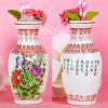 Chinese Style Ceramic Cocktail Cup Vintage Painted Vase Wine Glass Summer Drink Cup, 500ml