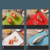 Plastic Cutting Board With Storage Shelf; Chopping Board Set With Color Coded Food Icon For Kitchen Different Food Types; Easy To Grasp; Anti-skid And