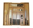 Oceanstar 5 Piece Bamboo Expandable Drawer Utensil Organizer Set