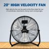 Simple Deluxe 20 Inch 3-Speed High Velocity Heavy Duty Metal Industrial Floor Fans Quiet for Home, Commercial, Residential, and Greenhouse Use, Outdoo