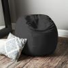 Jaxx Saxx 3 Foot Round Bean Bag w/ Removable Cover, Black