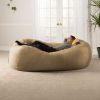 Jaxx 7 Foot Giant Bean Bag Sofa, Camel