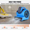 VEVOR Floor Blower, 1/2 HP, 2600 CFM Air Mover for Drying and Cooling, Portable Carpet Dryer Fan with 4 Blowing Angles and Time Function, for Janitori