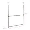 Oceanstar 2-Tier Portable Adjustable Closet Hanger Rod, Chrome