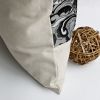 Onitiva - [Cavaliele] Linen Stylish Patch Work Pillow Cushion Floor Cushion (19.7 by 19.7 inches)