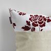 Onitiva - [Floral Ocean] Linen Stylish Patch Work Pillow Cushion Floor Cushion (19.7 by 19.7 inches)