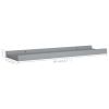 Picture Frame Ledge Shelves 2 pcs Gray 15.7"x3.5"x1.2" MDF