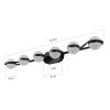 Vanity Lights With 6 LED Bulbs For Bathroom Lighting(Black)