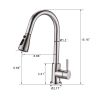 Pull Down Kitchen Faucet with Sprayer Stainless Steel Brushed Nickel