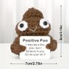 Poo Cute Crochet Potato Toy with Inspirational Quote Card, Ideal Novelty Gag Gift for Friends, Birthdays, Home Decor, Teachers, & Fall Celebrations. U