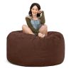 Jaxx Saxx 4 Foot Round Bean Bag w/ Removable Cover, Chocolate