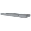 Picture Frame Ledge Shelves 2 pcs Gray 15.7"x3.5"x1.2" MDF