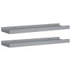 Picture Frame Ledge Shelves 2 pcs Gray 15.7"x3.5"x1.2" MDF