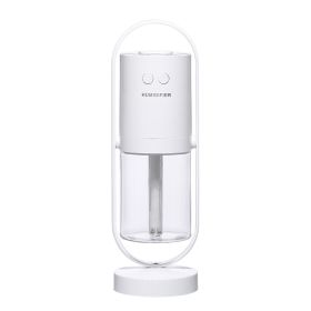 Magic Shadow USB Air Humidifier For Home With Projection Night Lights Ultrasonic Car Mist Maker Mini Office Air Purifier (Color: White)