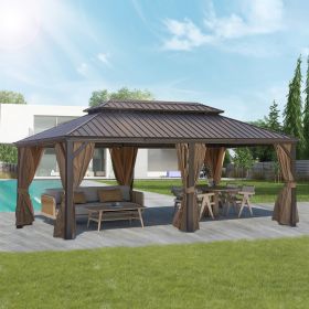 Brown Gazebo (Powder Coated) (size: 12*20FT)